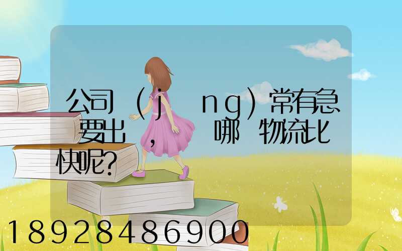 公司經(jīng)常有急貨要出，請問哪個物流比較快呢？
